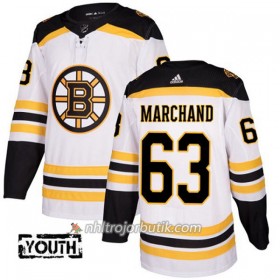 Barn Ishockey Boston Bruins Tröja Brad Marchand 63 Adidas 2017-2018 Vit Authentic